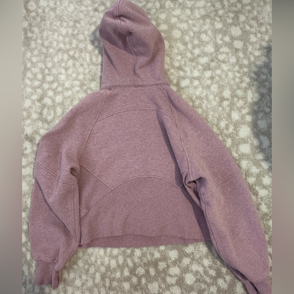 Lululemon Heathered Pink Taupe Scuba Oversized Half-Zip Hoodie - Picture 5 of 5
